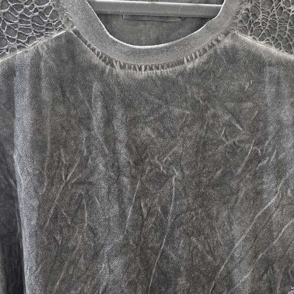 Simply Couture Woman's Grey XL Lace Whimsy Fairy Sheer Lagenlook Boho Tunic - Picture 4 of 7